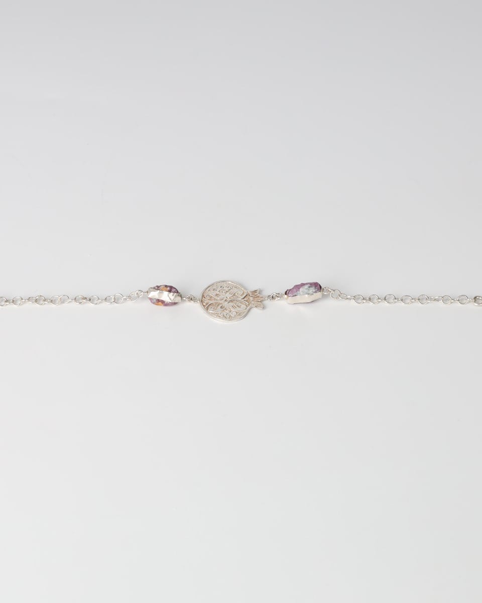Ruby Silver Jewelry Set
