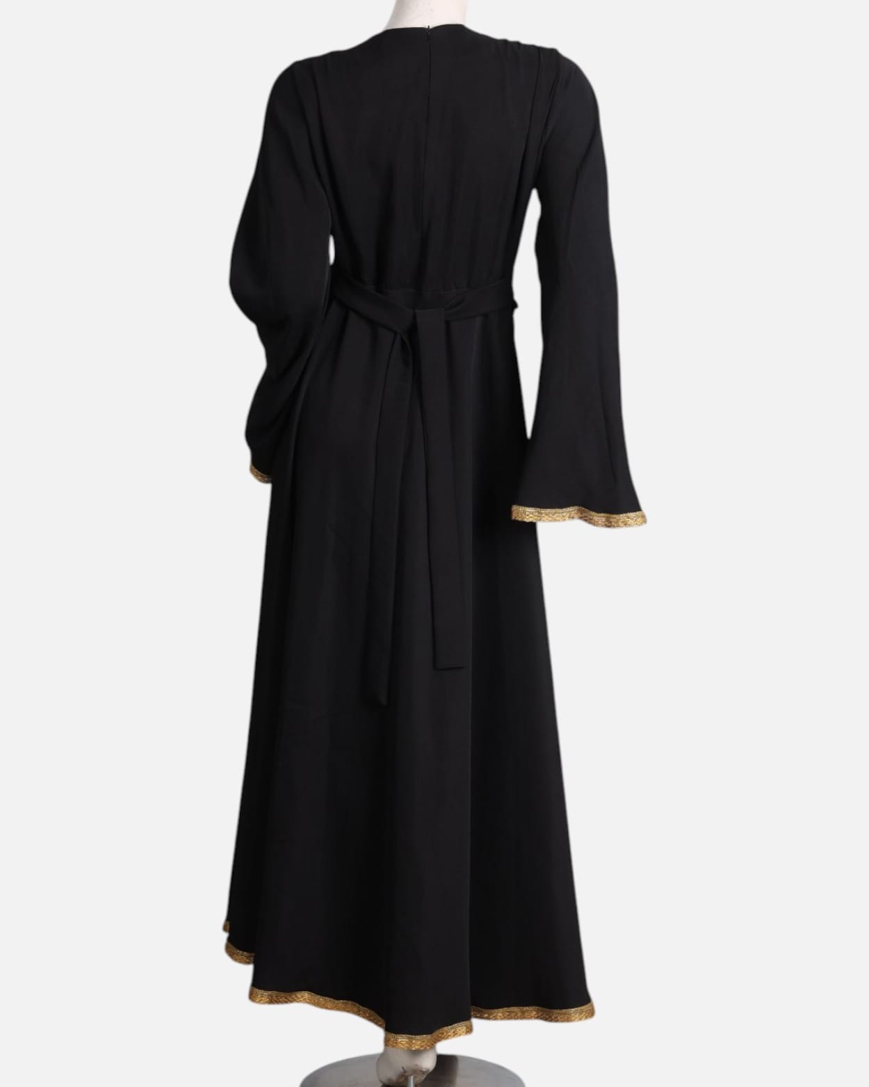 Black Afghan Dress with Arabic Patchwork