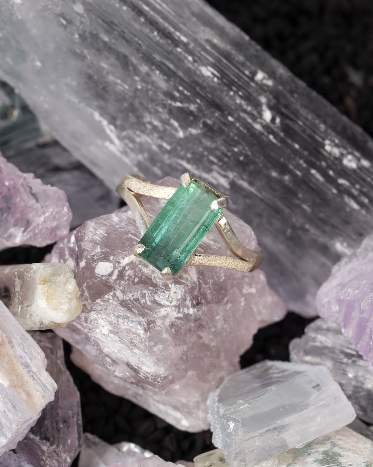 Green Tourmaline Hope Ring – 925 Sterling Silver Statement Ring