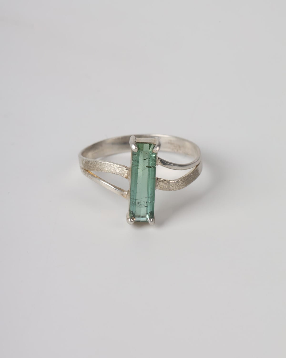Mint Green Tourmaline Ring in 925 Sterling Silver