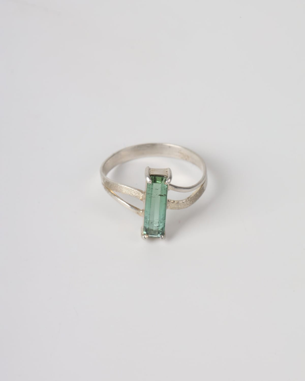 Mint Green Tourmaline Ring in 925 Sterling Silver
