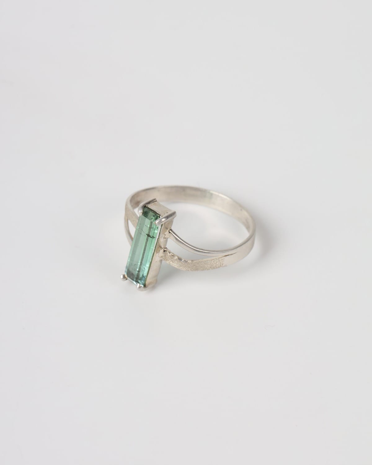 Mint Green Tourmaline Ring in 925 Sterling Silver