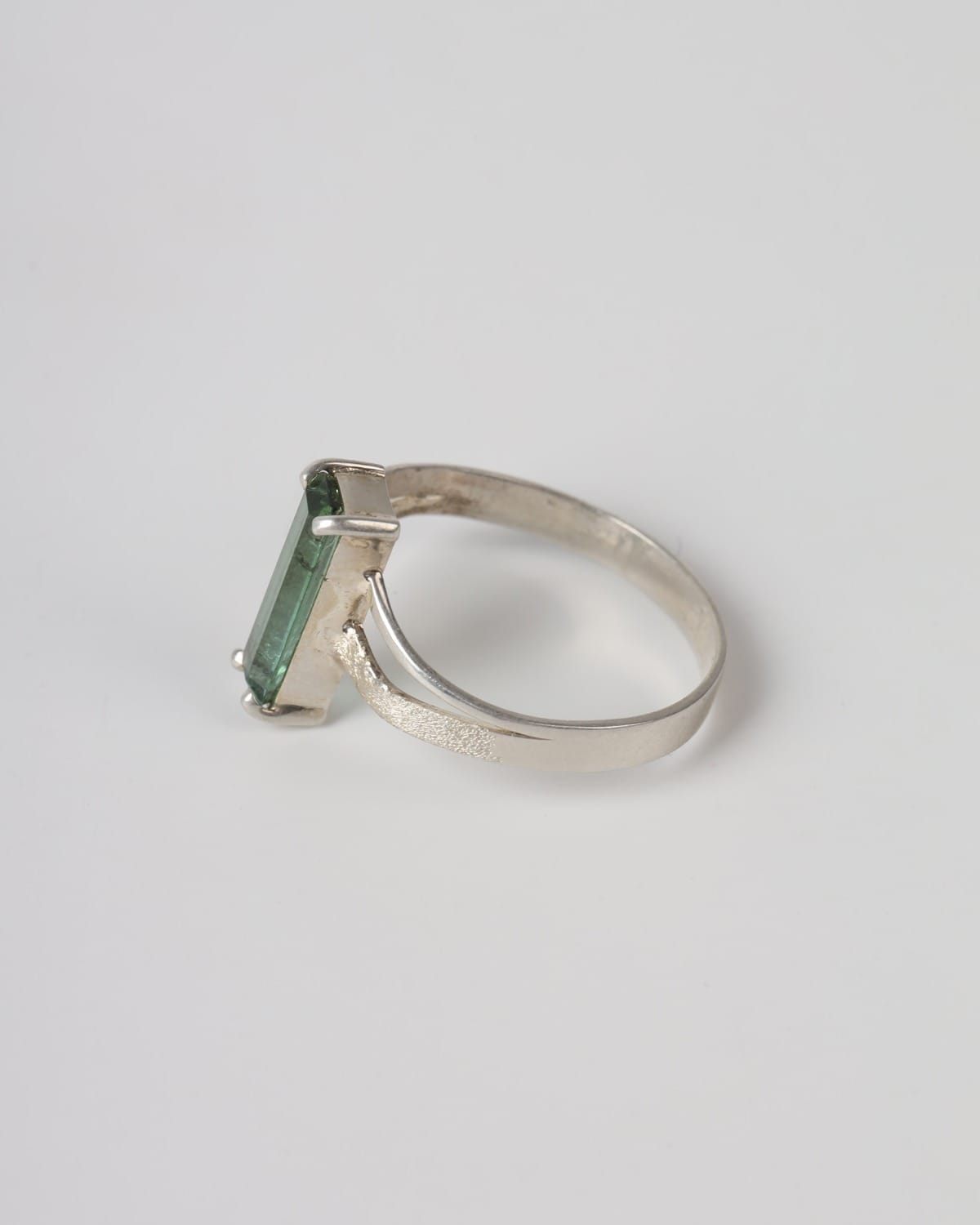 Mint Green Tourmaline Ring in 925 Sterling Silver