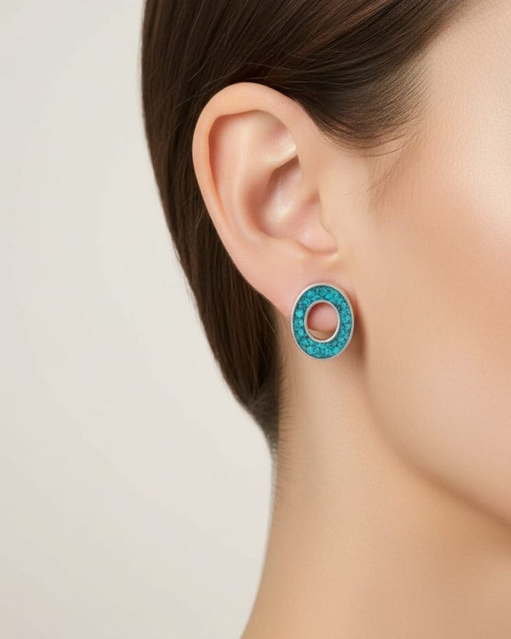 Amu Turquoise Stud Earrings