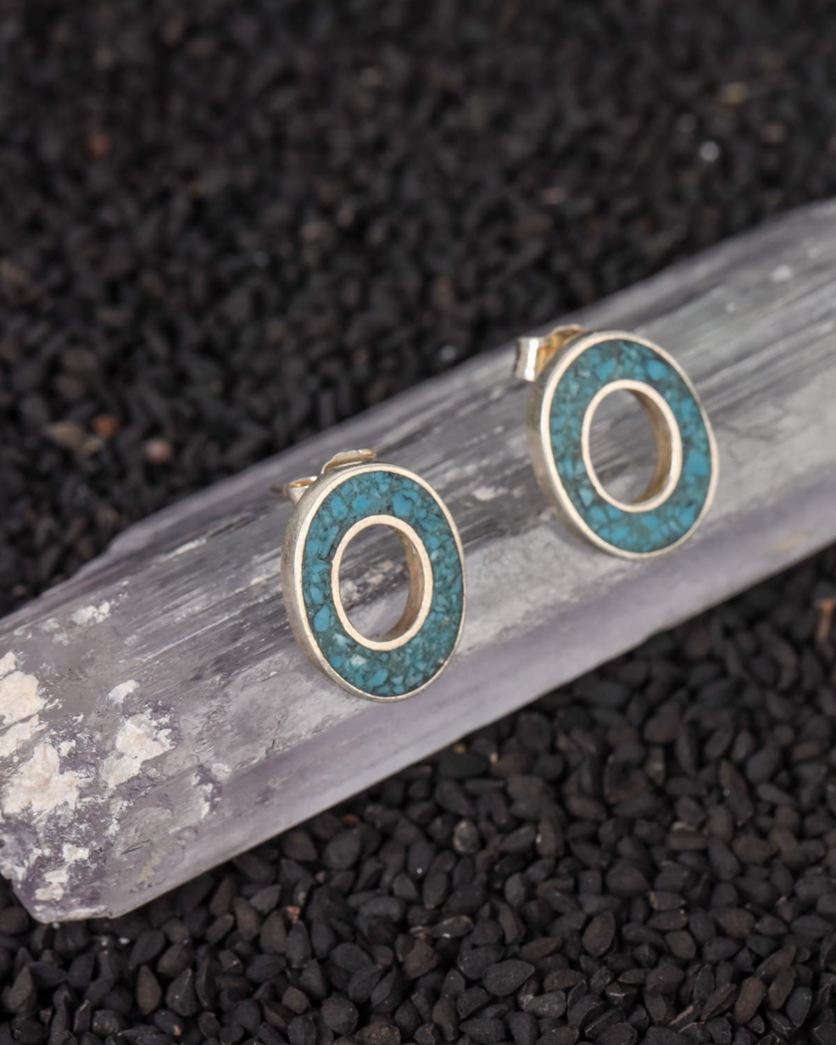 Amu Turquoise Stud Earrings