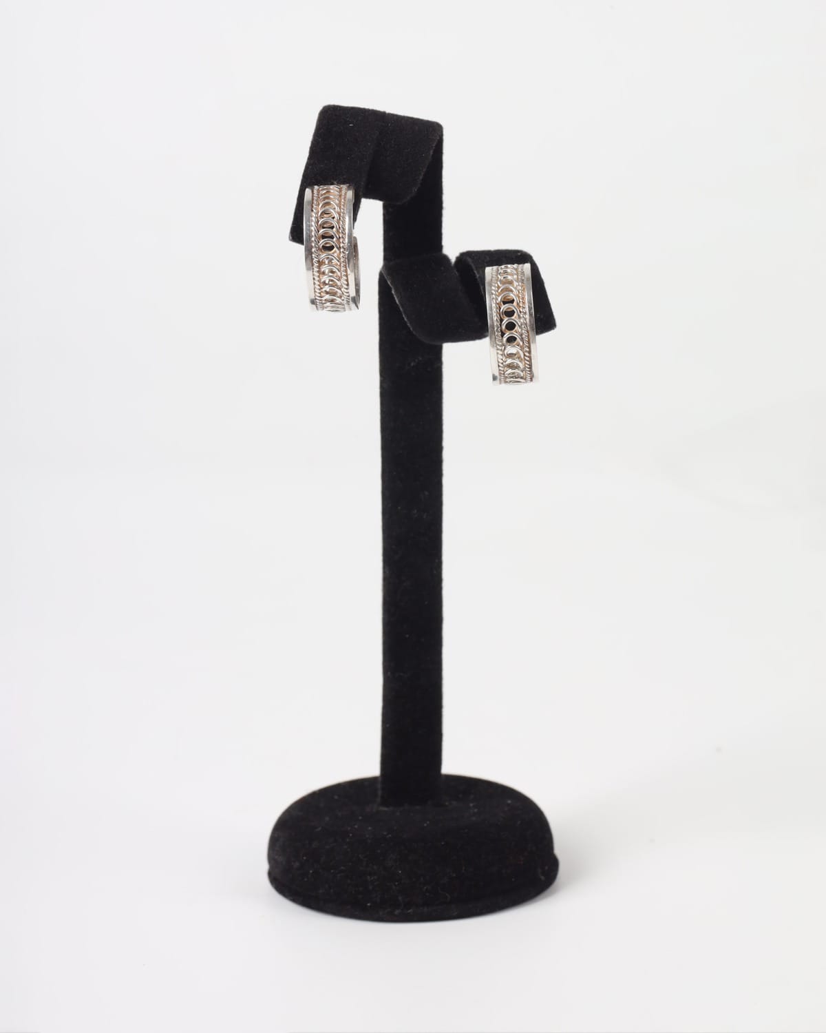 Silver Filigree Hoop Earrings – Pari Dokht Design | 925 Sterling Silver