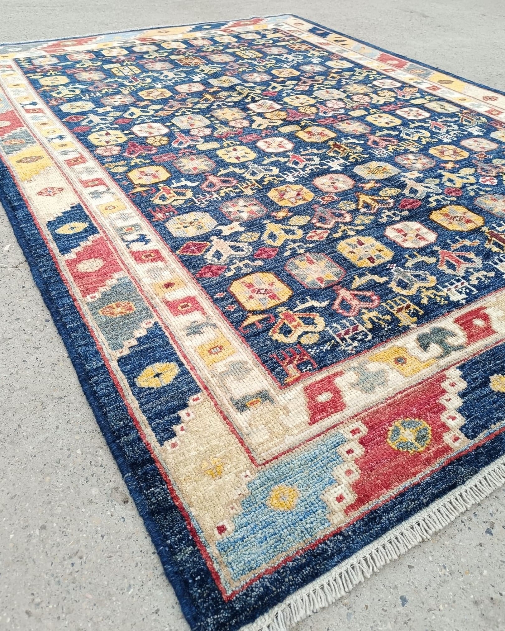 Anargul Handmade Bluish Chobi Carpet