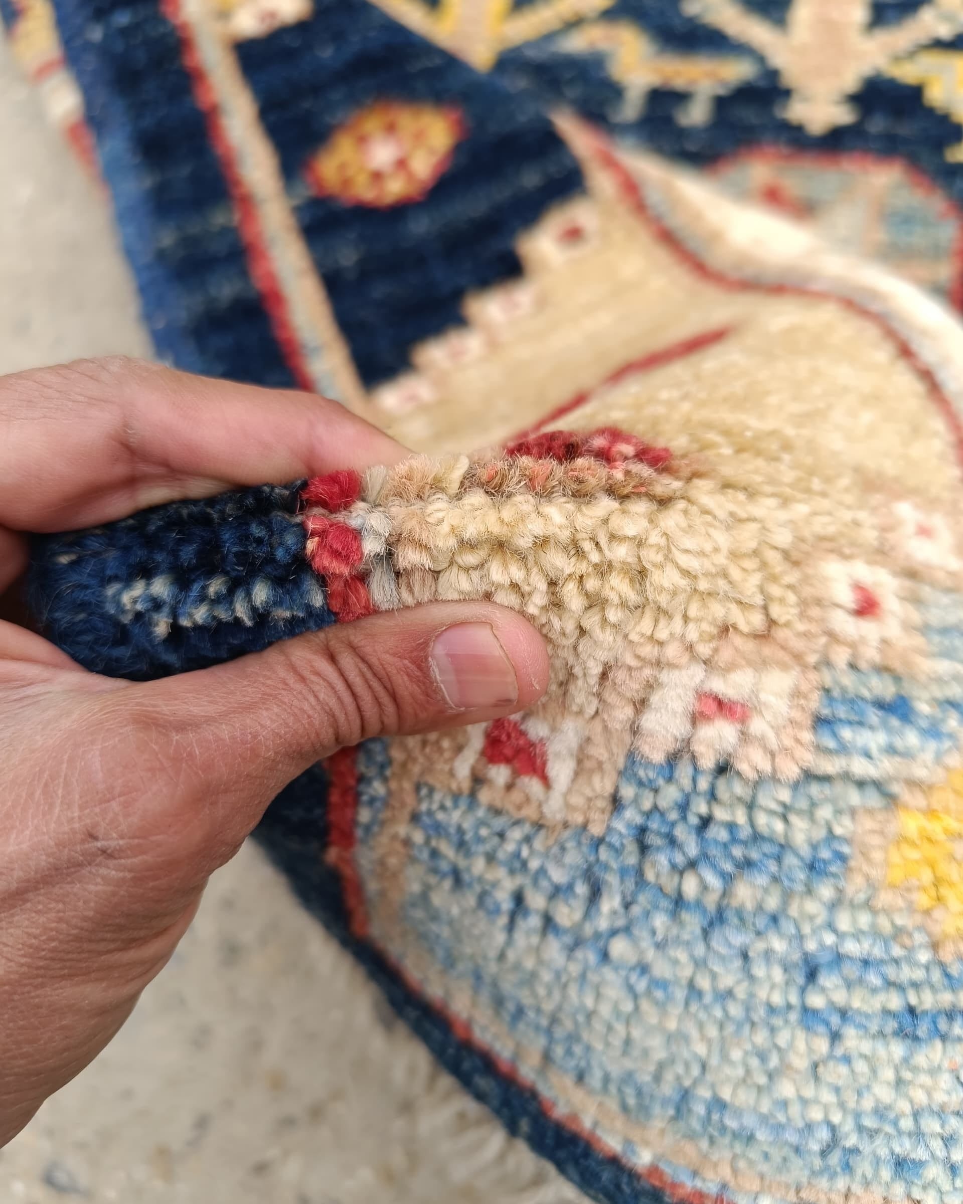 Anargul Handmade Bluish Chobi Carpet