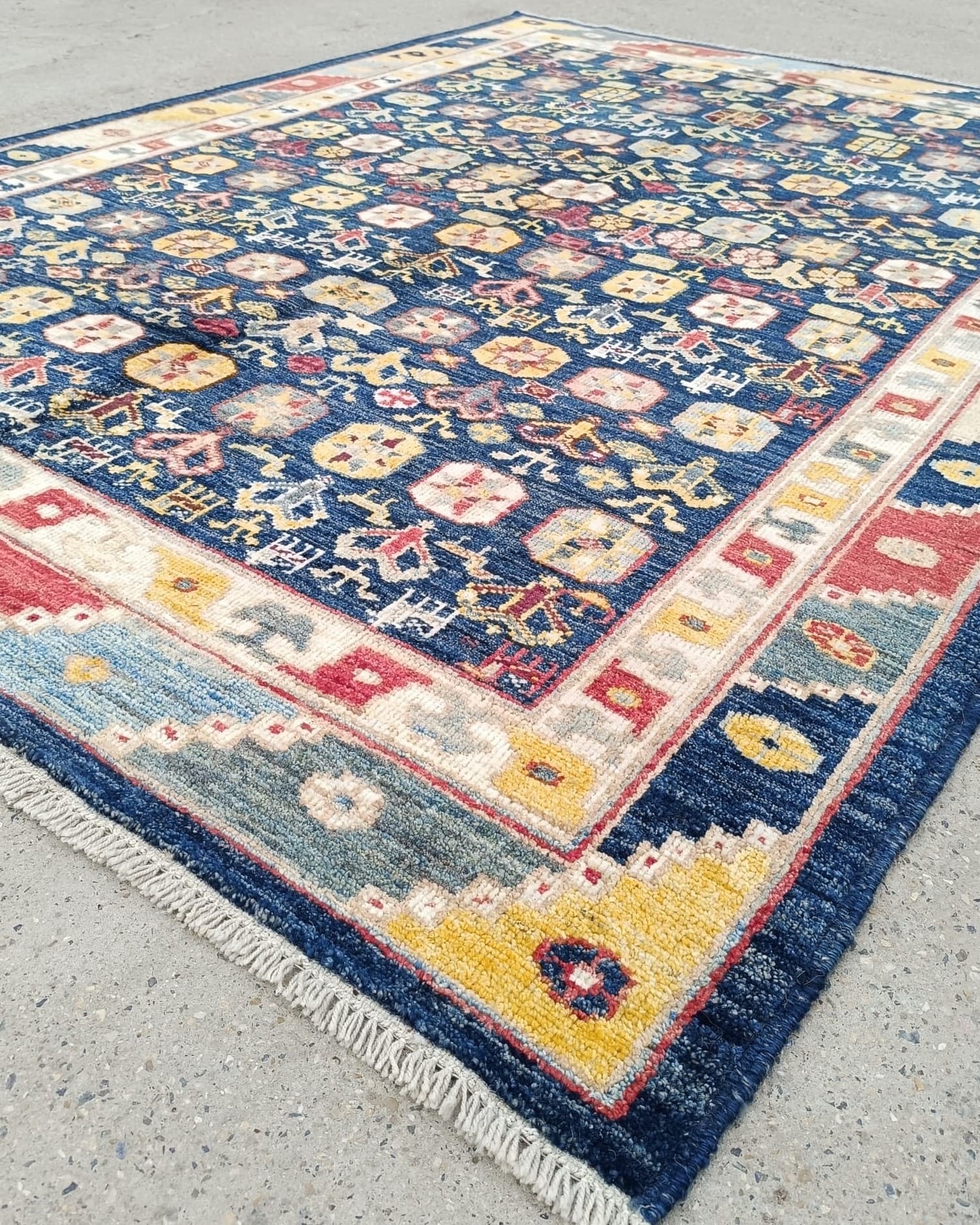 Anargul Handmade Bluish Chobi Carpet