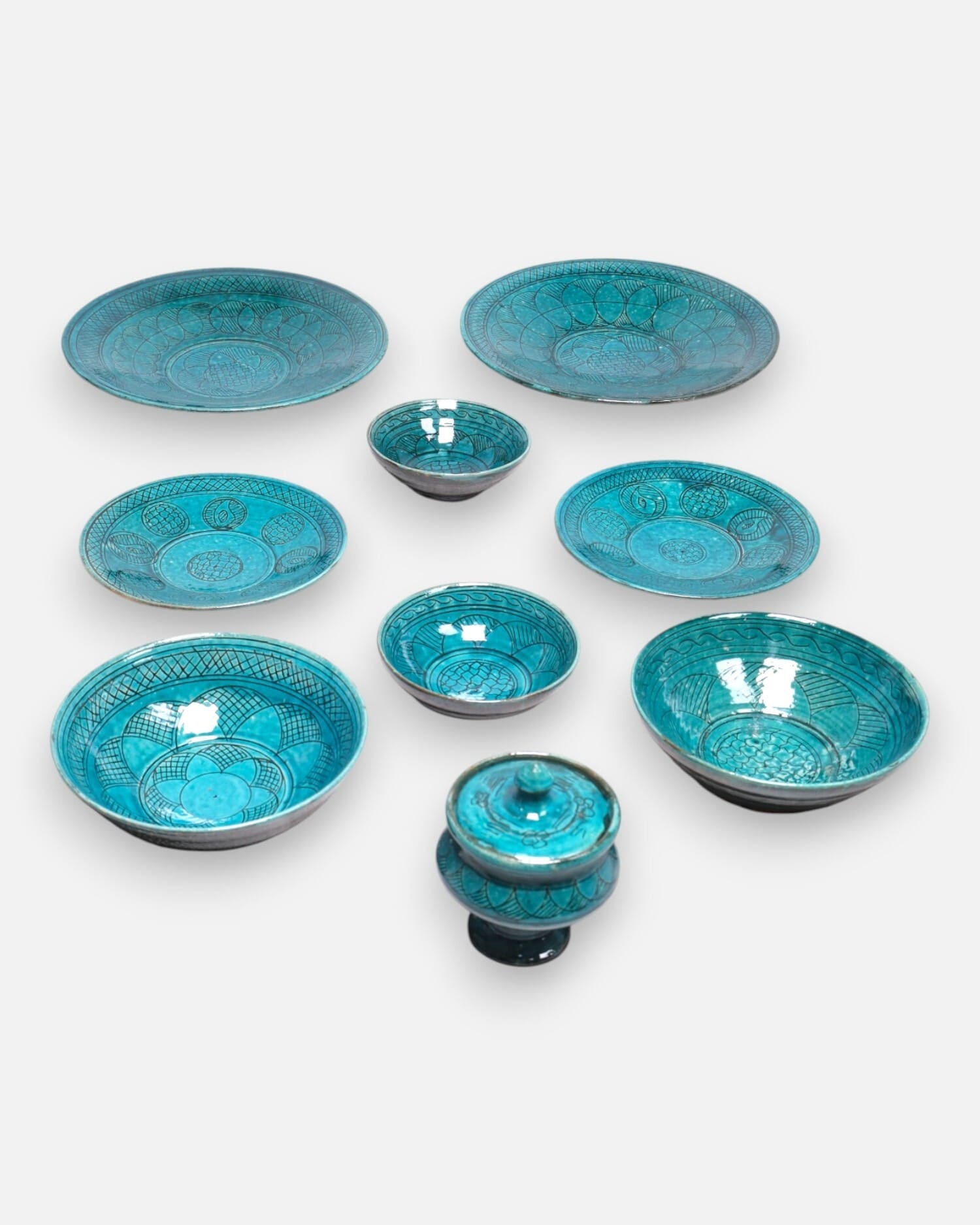 8-Piece Ceramic Set Handcrafted Dinnerware