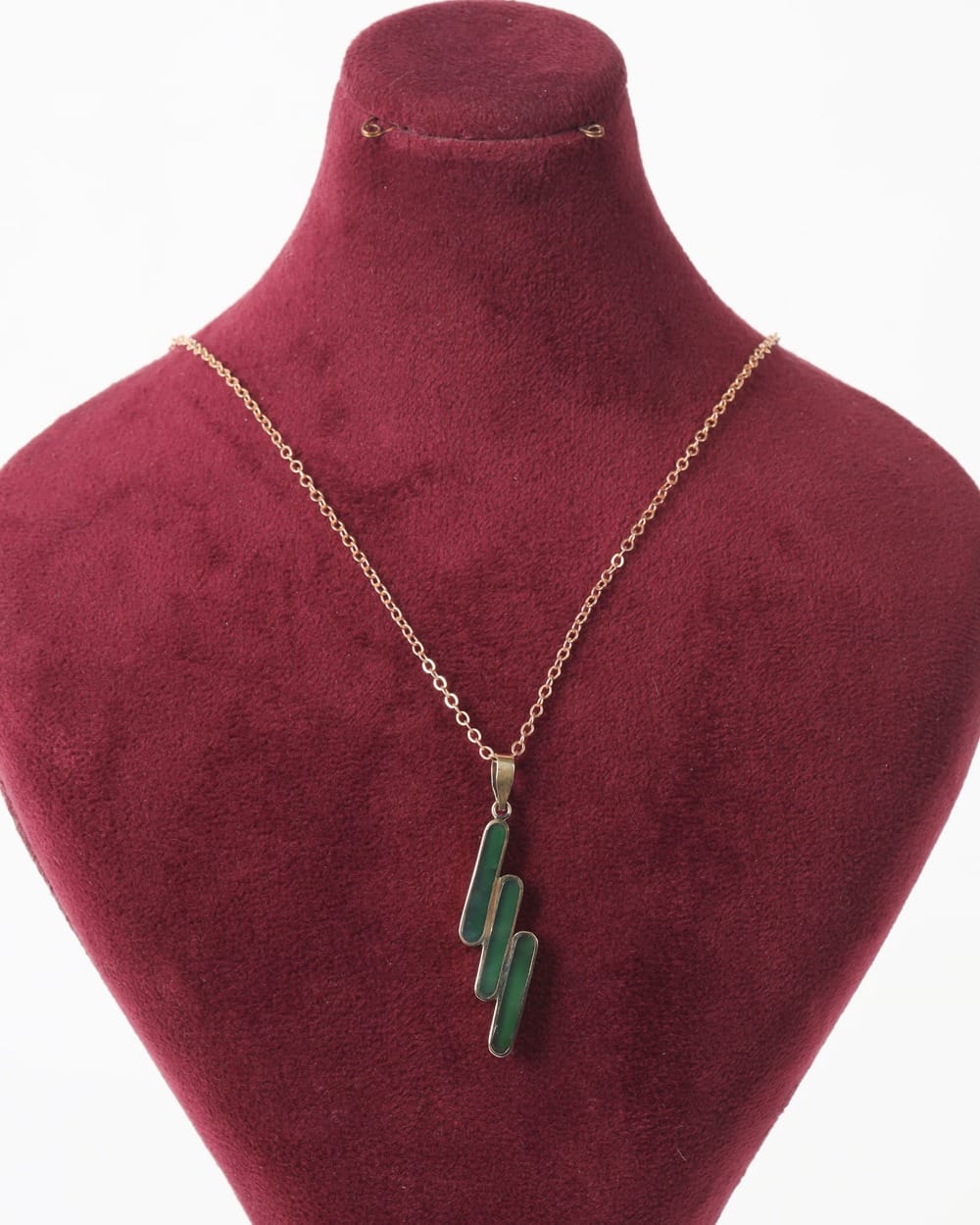 Green Agate Necklace & Earrings Set