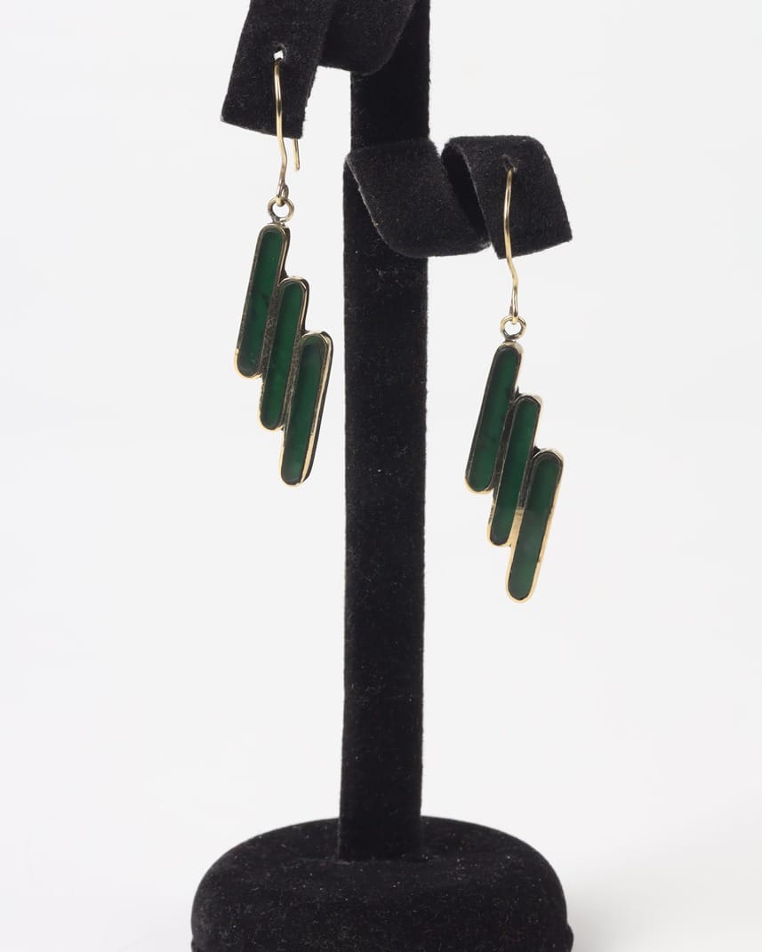 Green Agate Necklace & Earrings Set