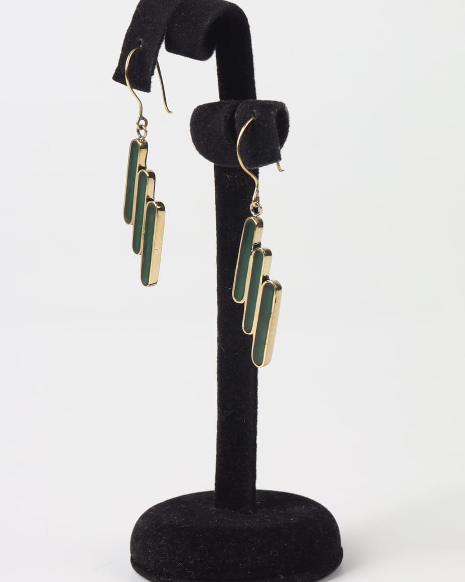 Green Agate Necklace & Earrings Set