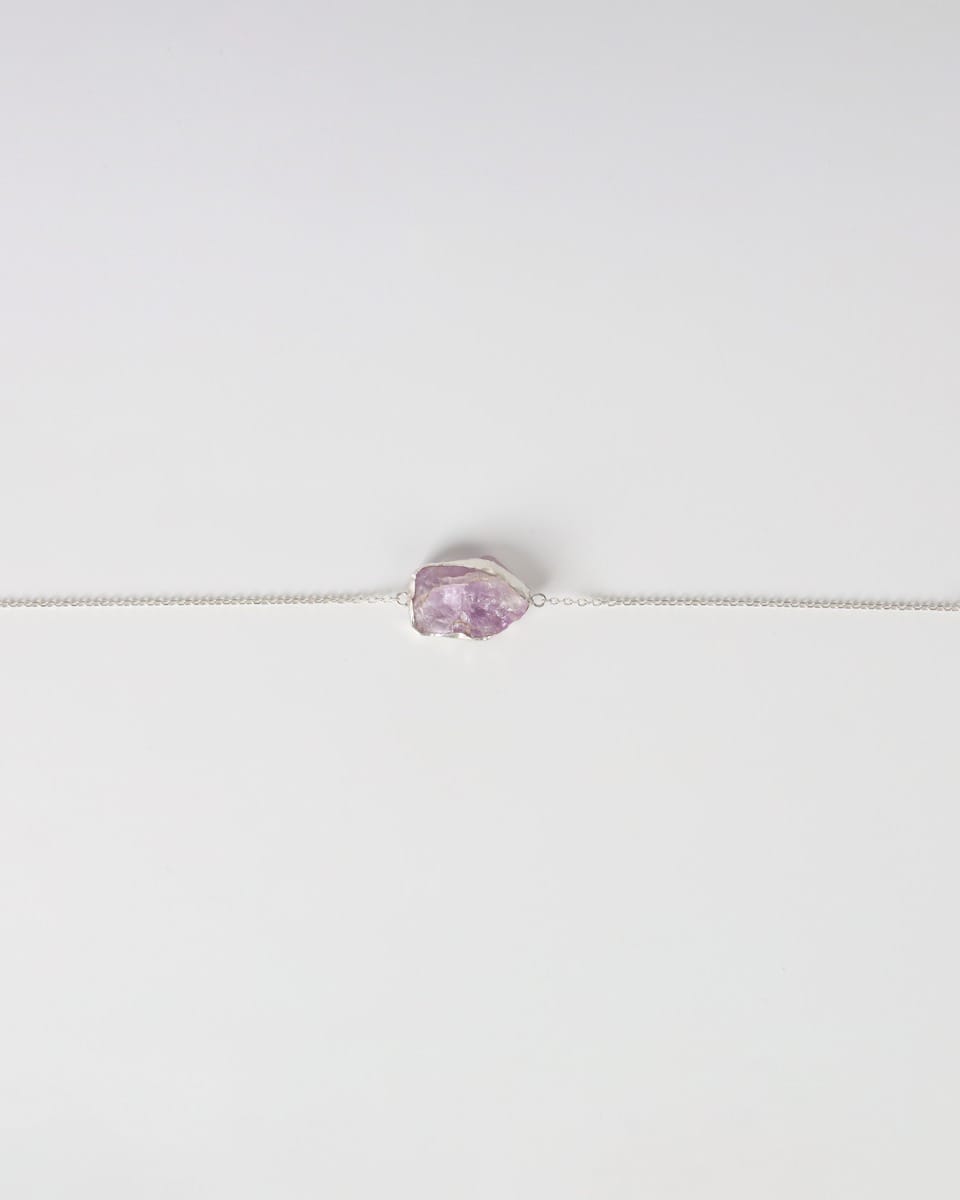 Handmade Amethyst Silver Bracelet
