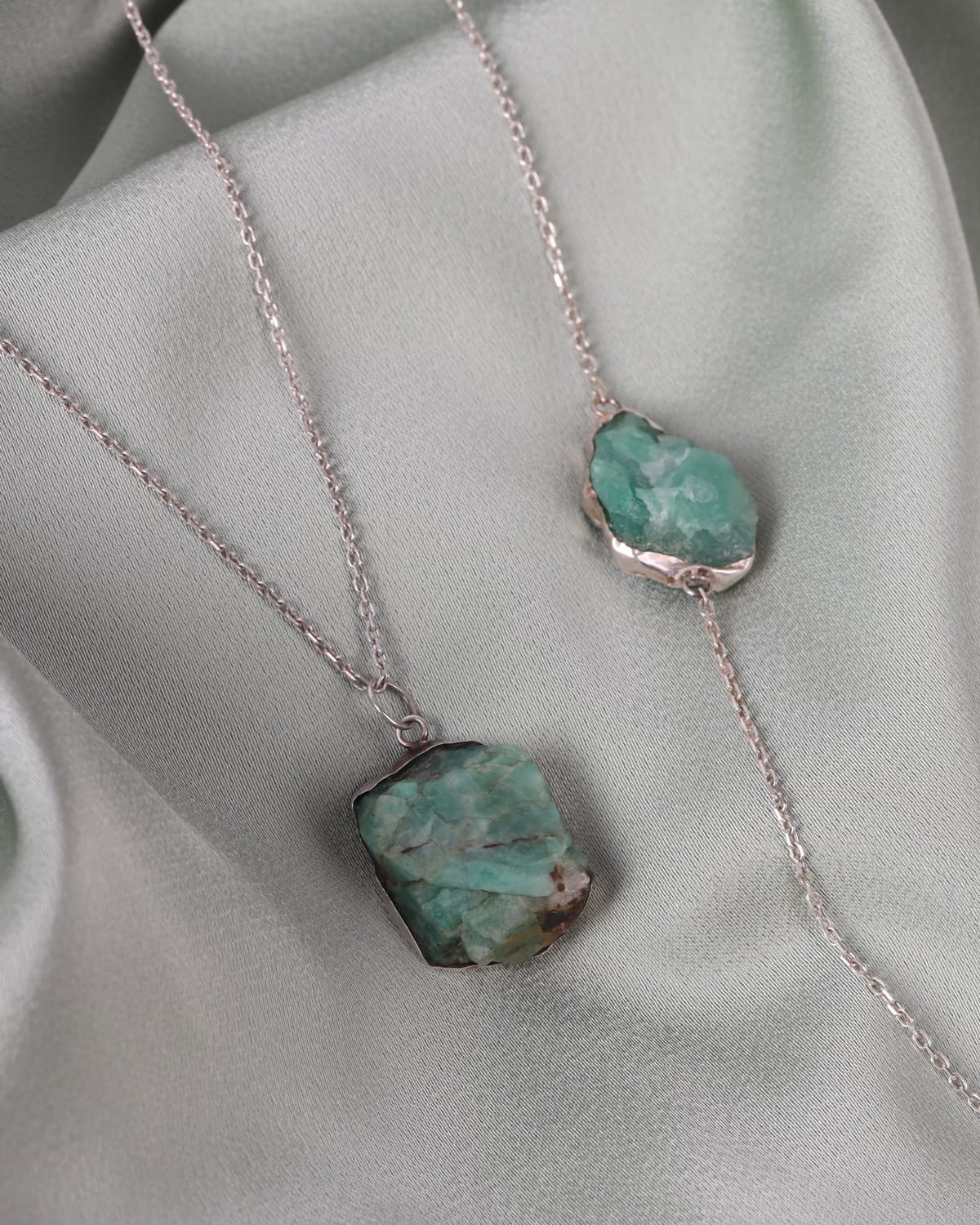 Handcrafted Emerald Bracelet & Necklace Set