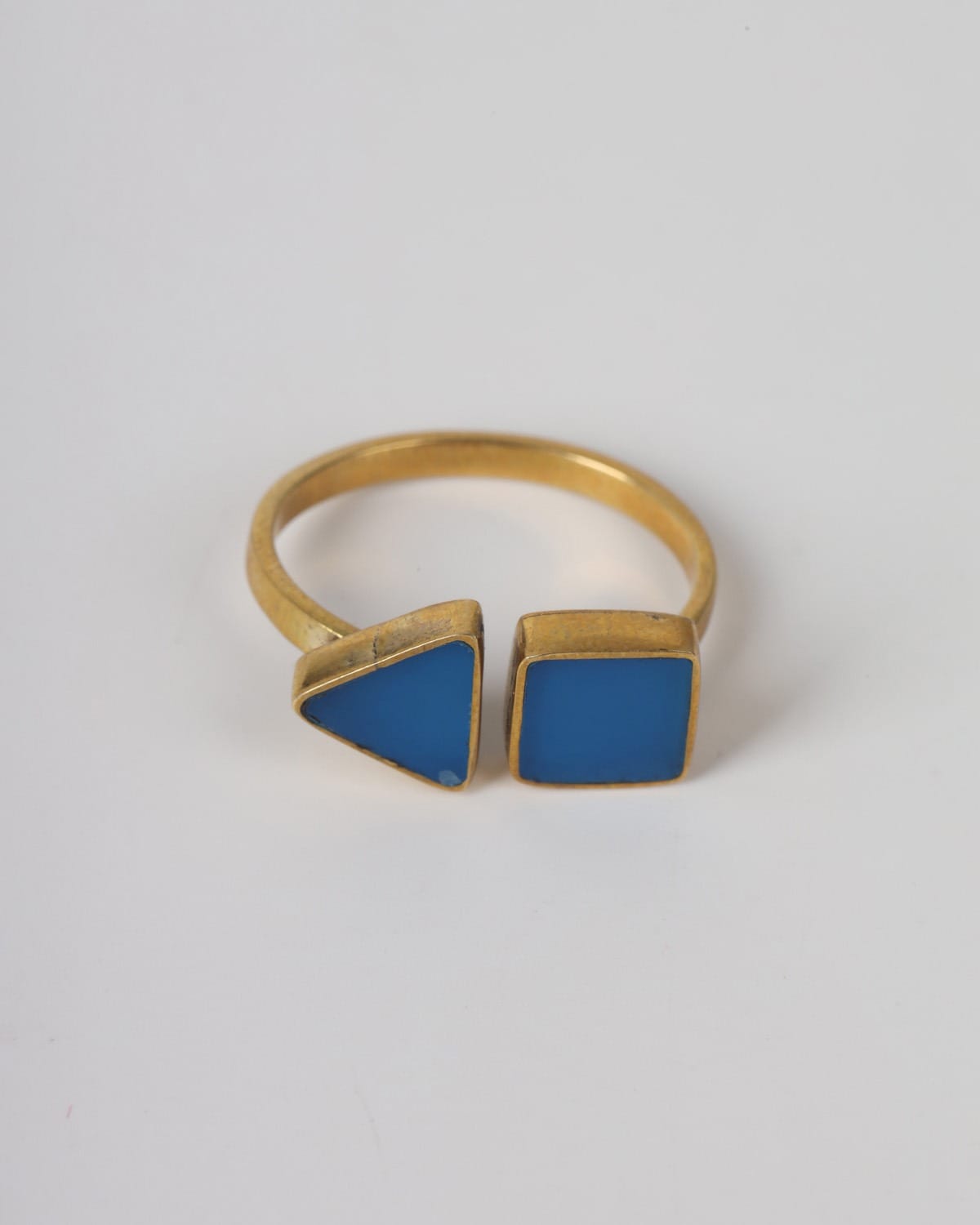 Dual Stone Blue Agate Ring