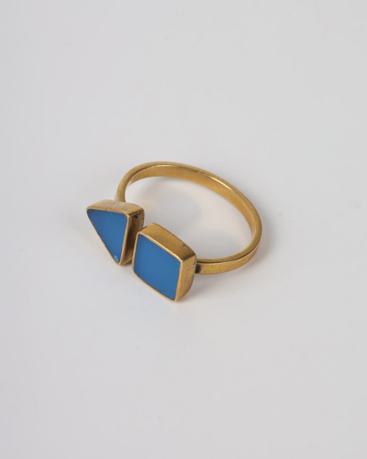 Dual Stone Blue Agate Ring