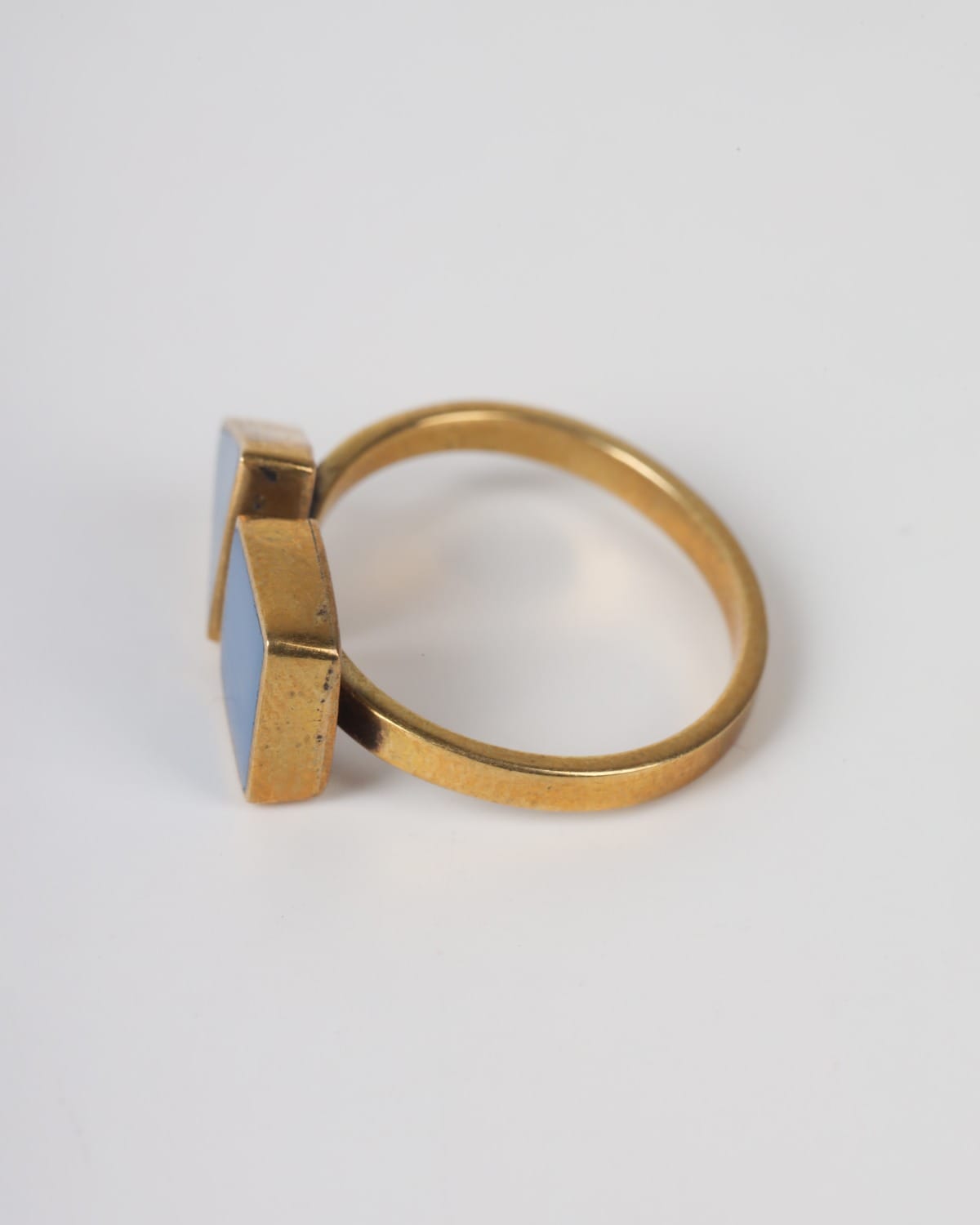 Dual Stone Blue Agate Ring