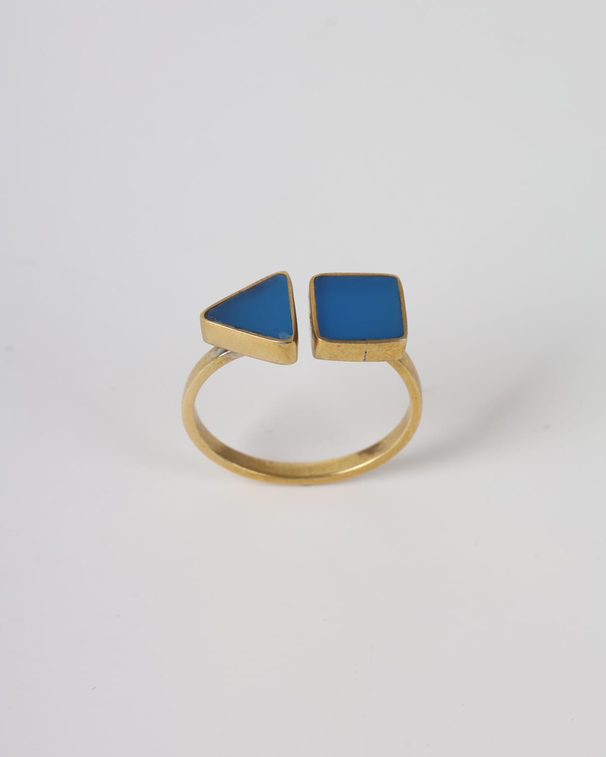 Dual Stone Blue Agate Ring