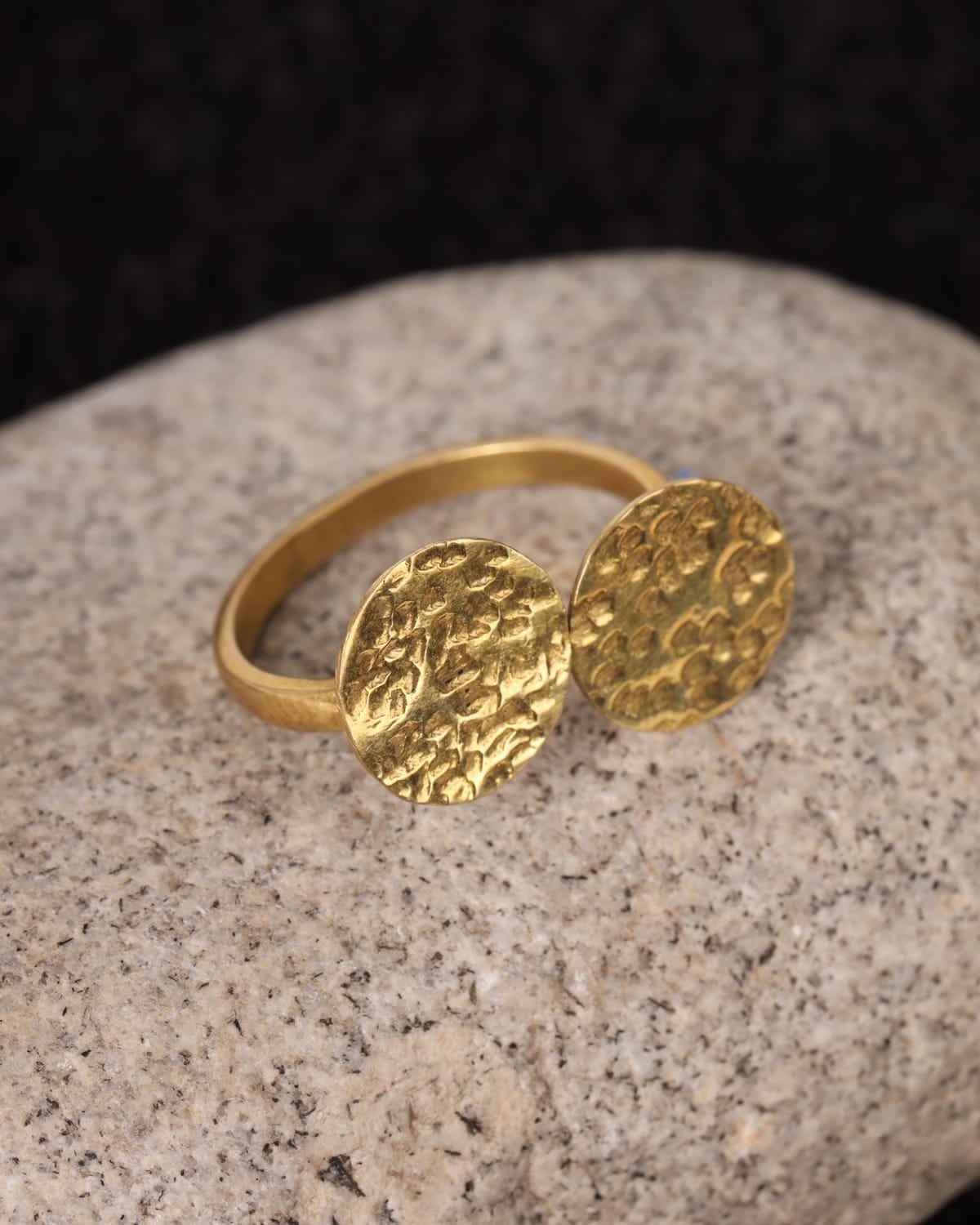 Dual Disc Brass Ring