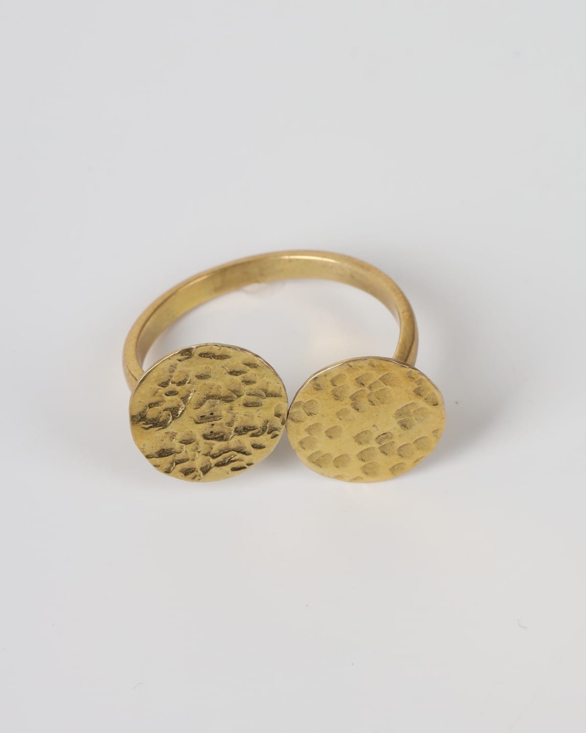 Dual Disc Brass Ring