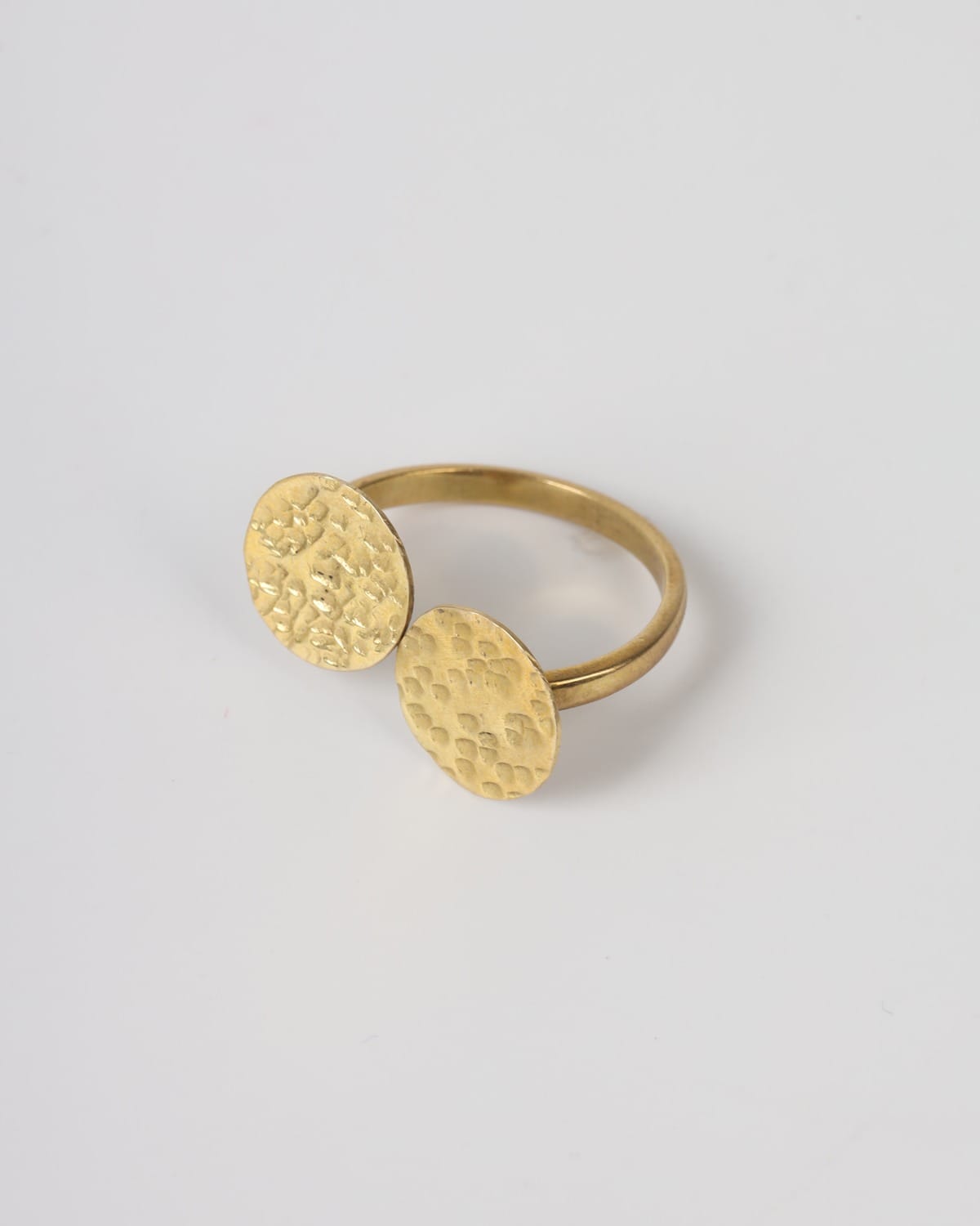 Dual Disc Brass Ring