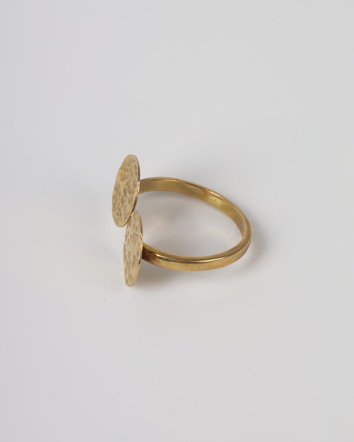 Dual Disc Brass Ring