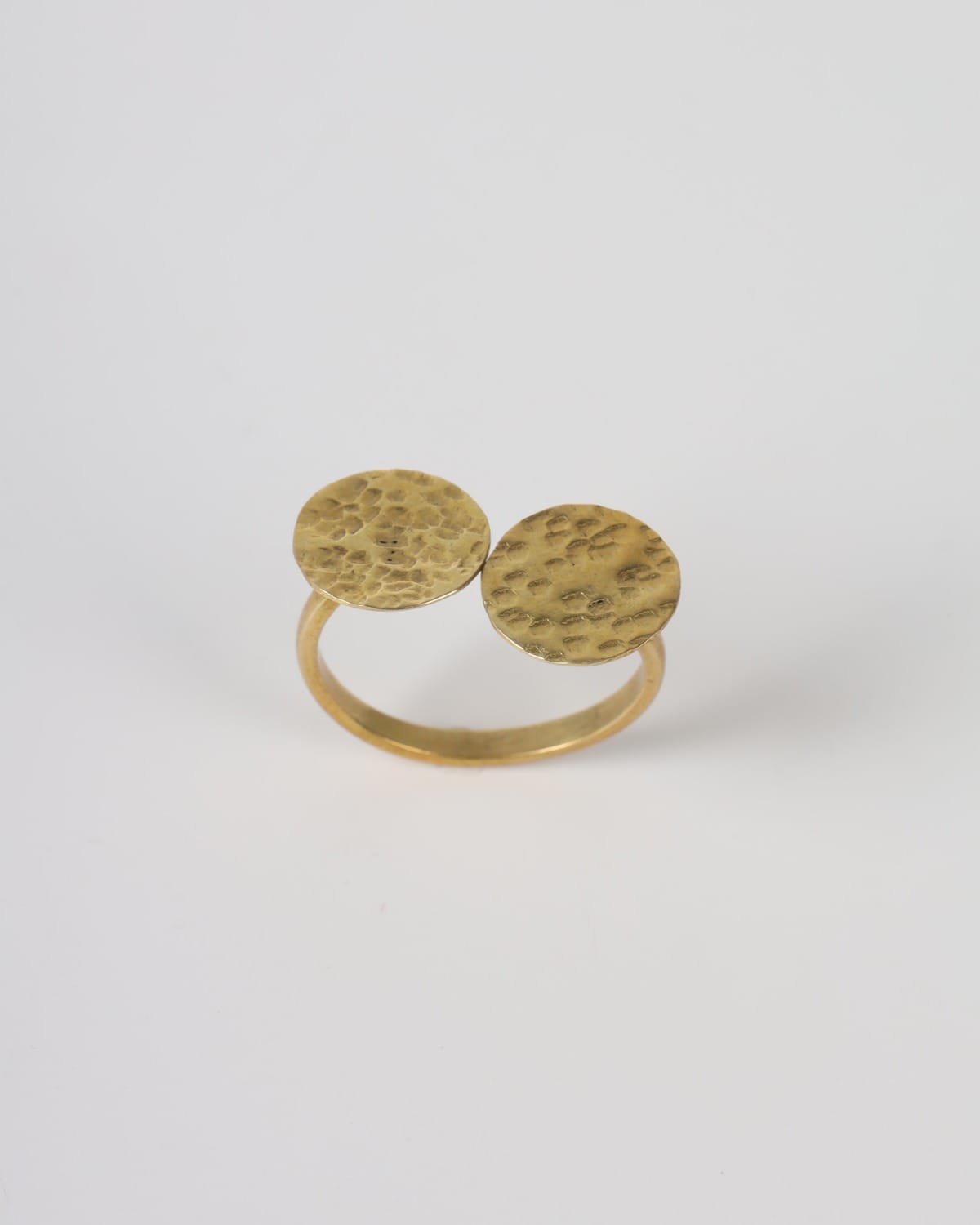 Dual Disc Brass Ring