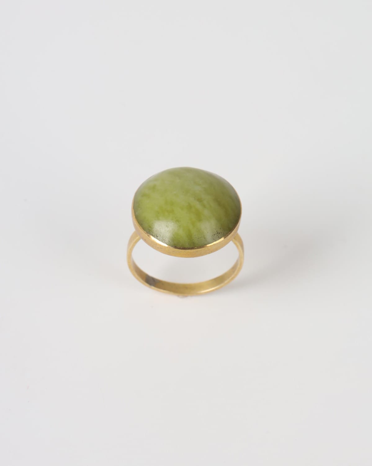Classic Afghan Green Jade Ring