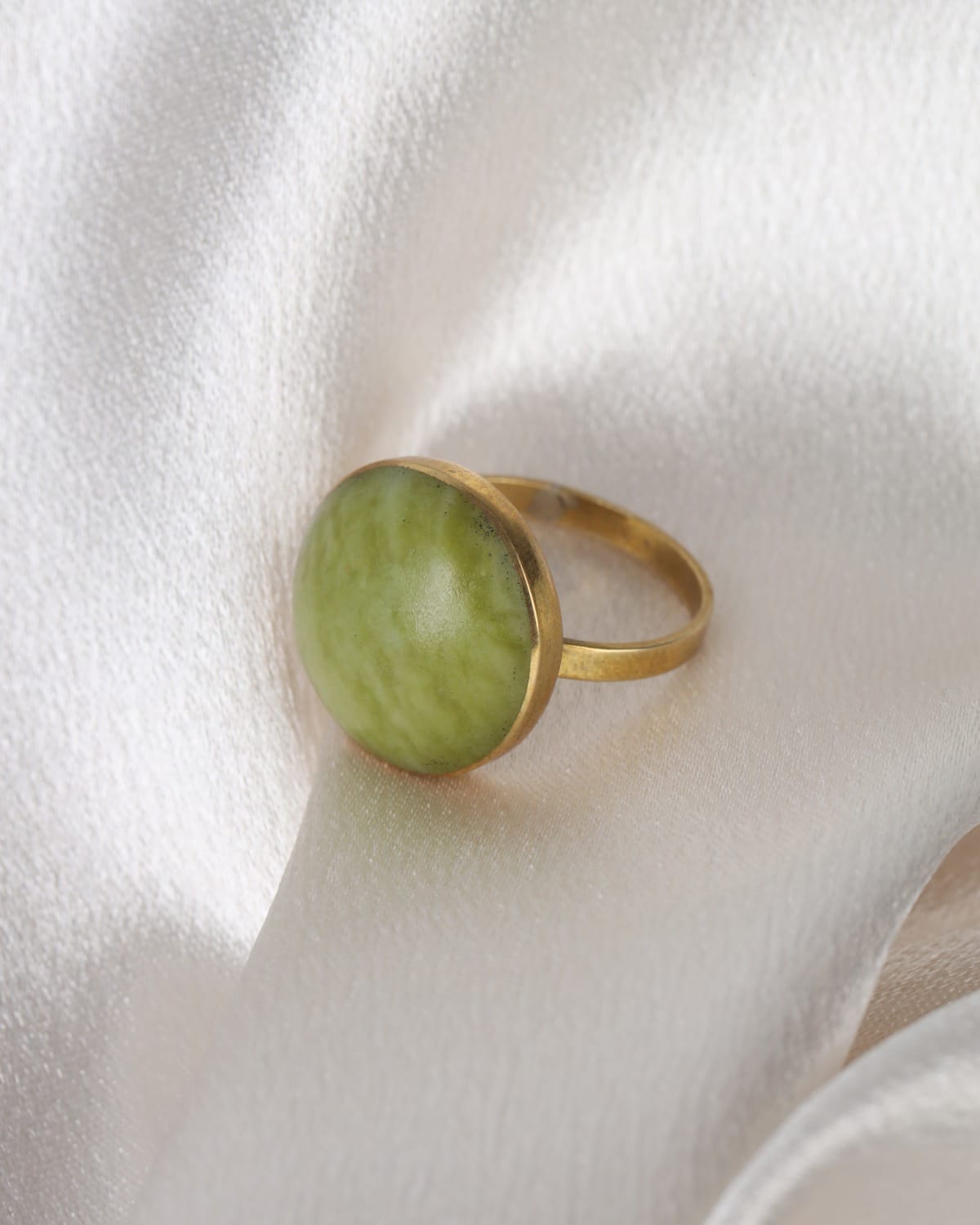 Classic Afghan Green Jade Ring
