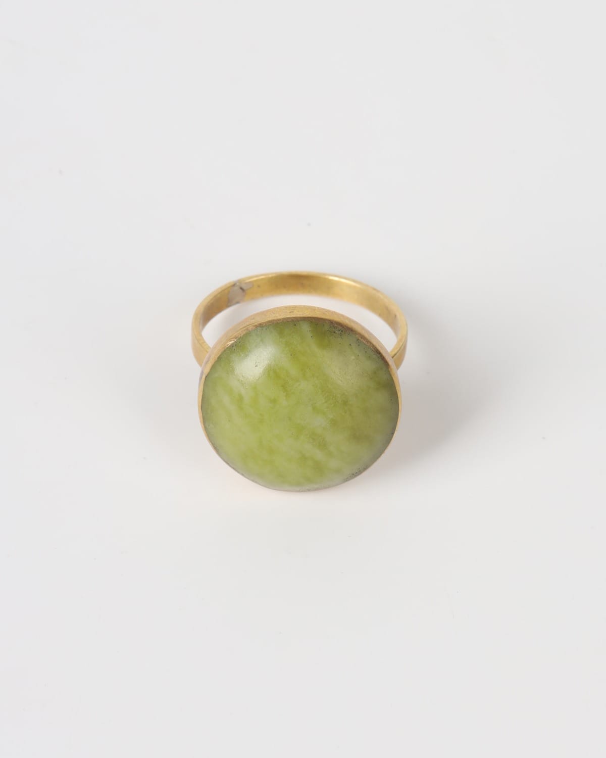 Classic Afghan Green Jade Ring