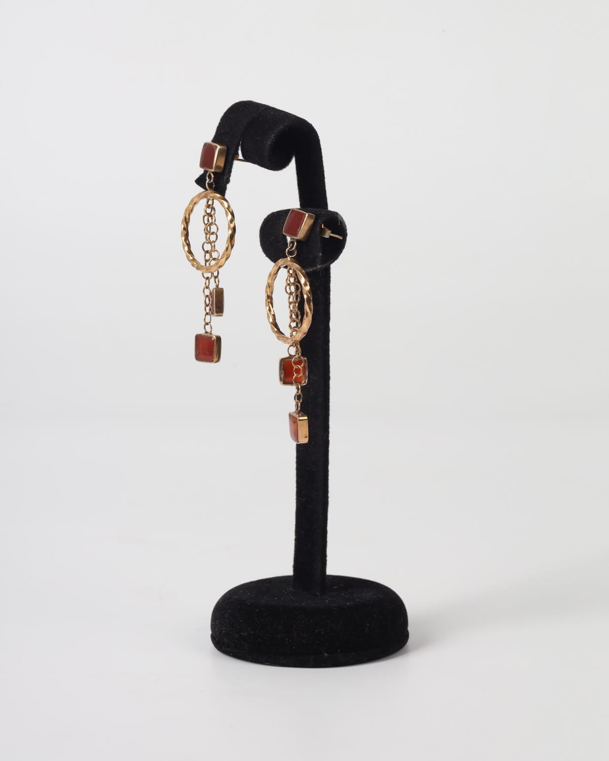 Double Red Agate Ring