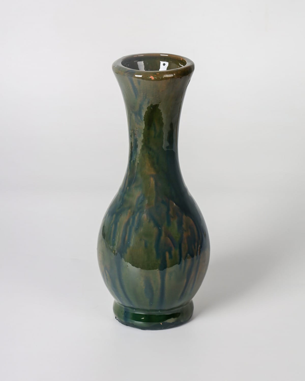 Green Ceramic Flower Vase Handmade