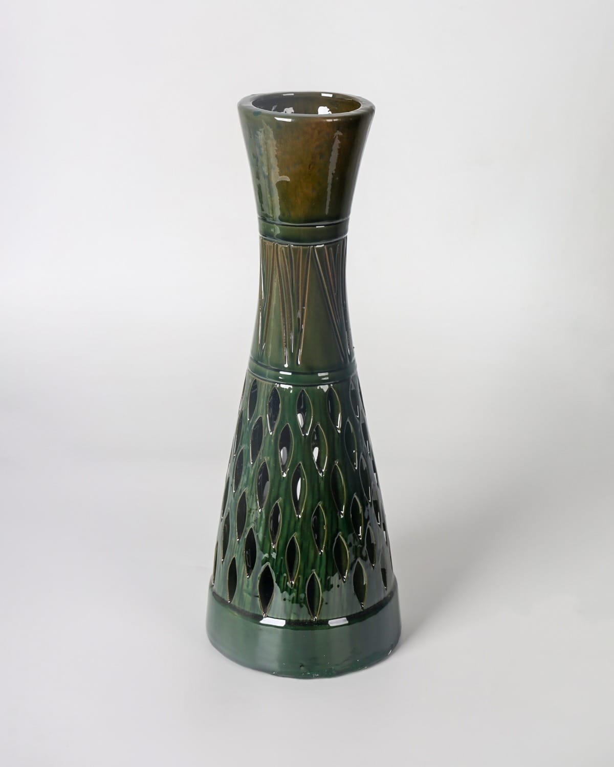 Green Ceramic Flower Vase