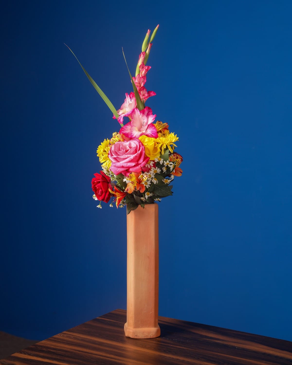 Tall Terracotta Flower Vase