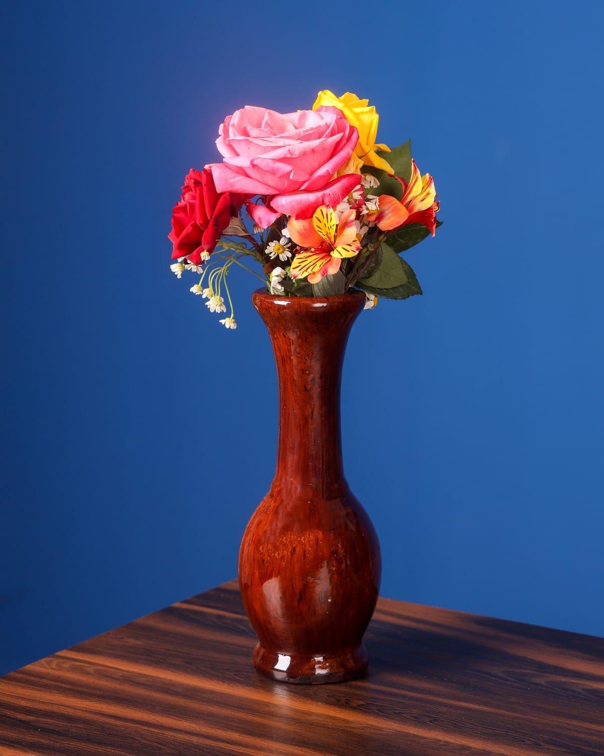 Brown Terracotta Flower Vase