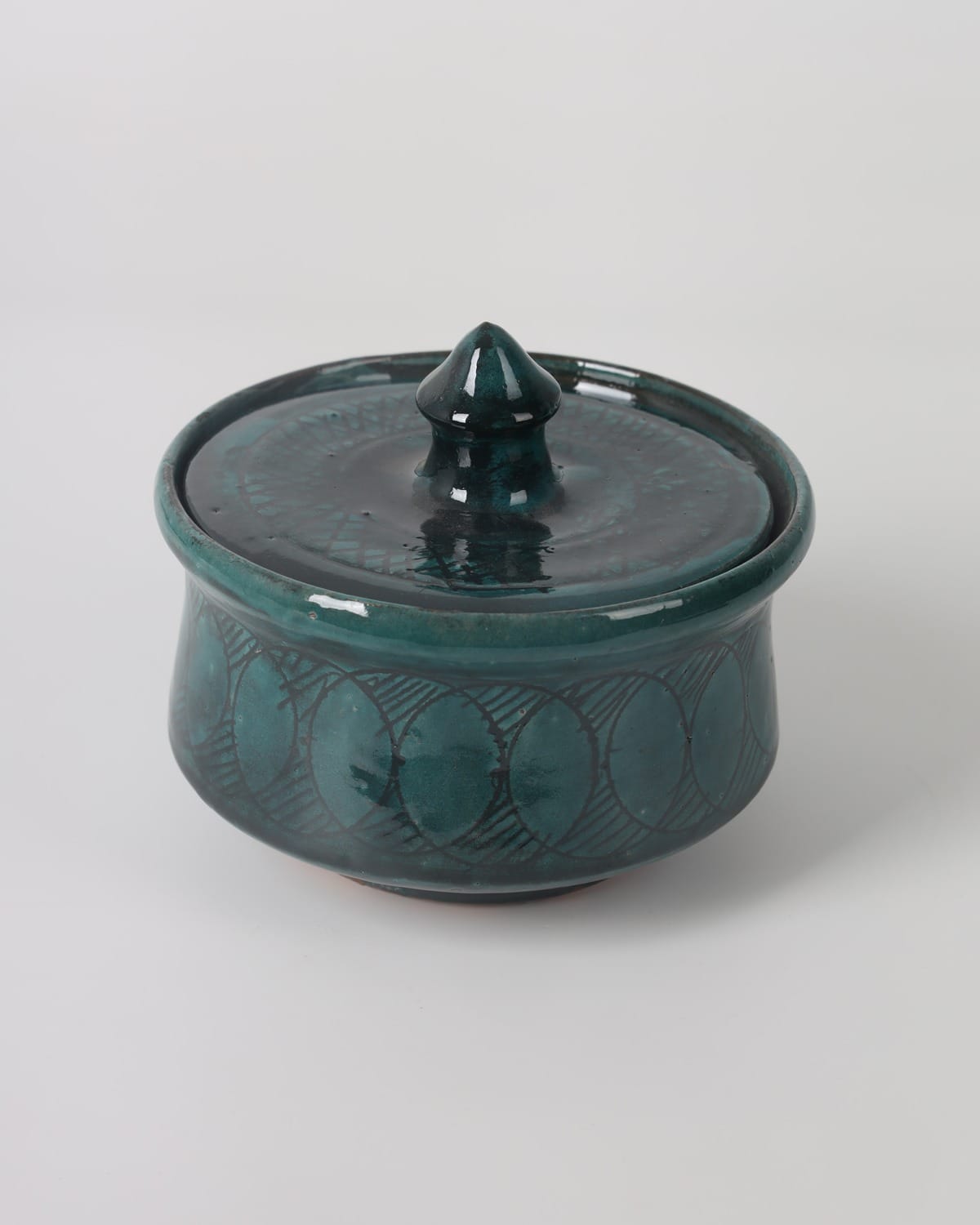 Ceramic Covered Yogurt Bowl – Rustic Green Clay