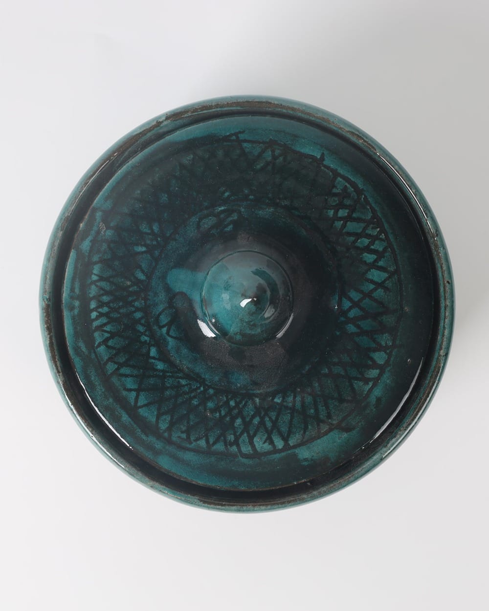Ceramic Covered Yogurt Bowl – Rustic Green Clay