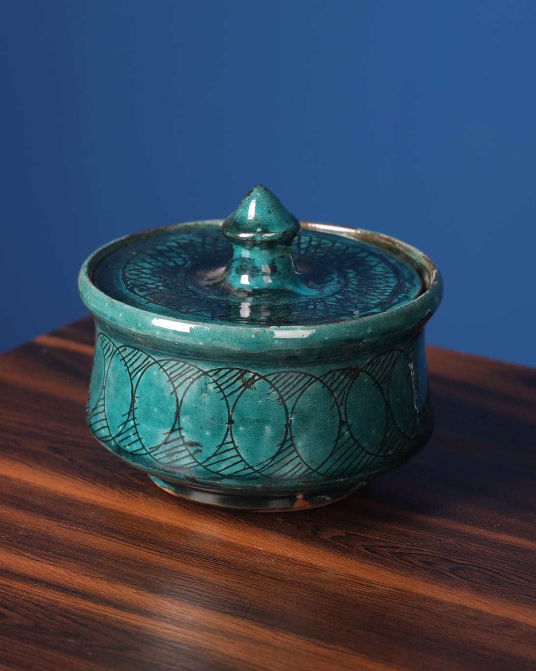 Ceramic Covered Yogurt Bowl – Rustic Green Clay
