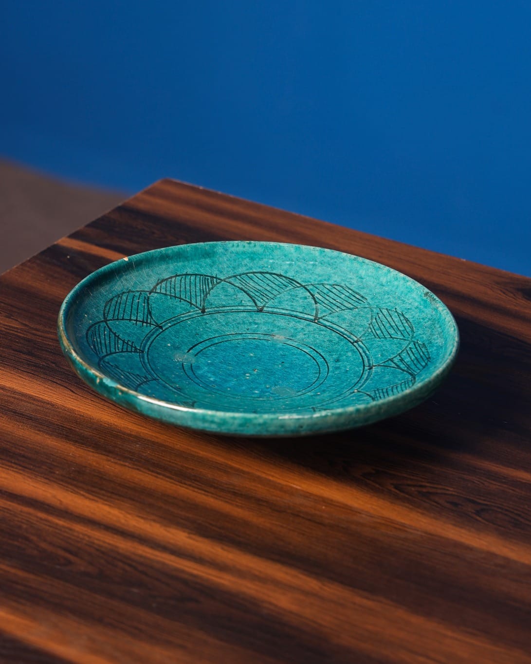 Ceramic Salaat Plate – Blue And Green