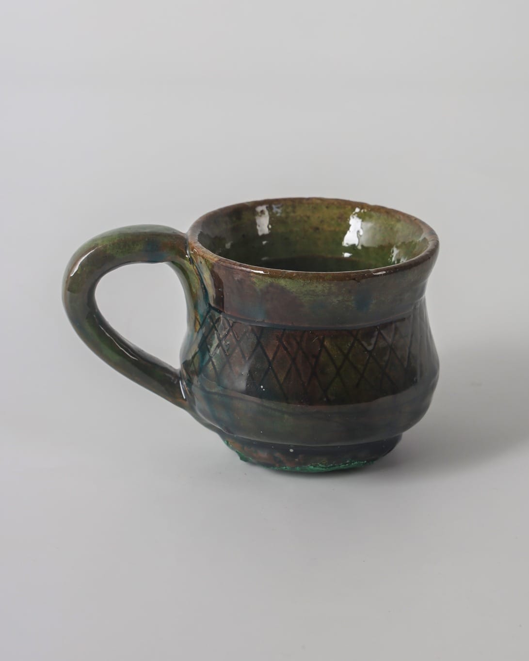 Green Clay Mug – Ideal for Coffee, Tea & Water
