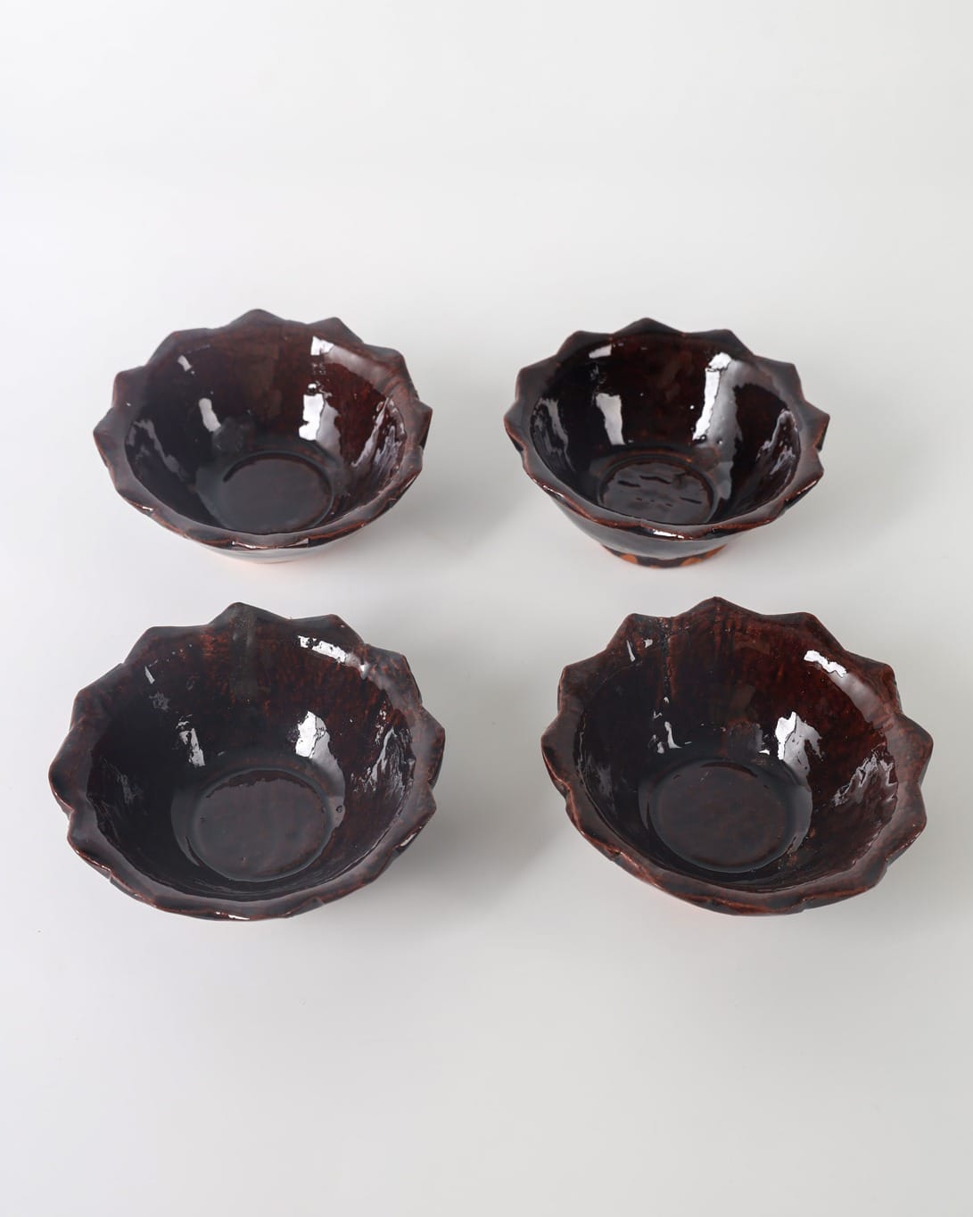 Handmade Clay Candy Bowl – Deep Red