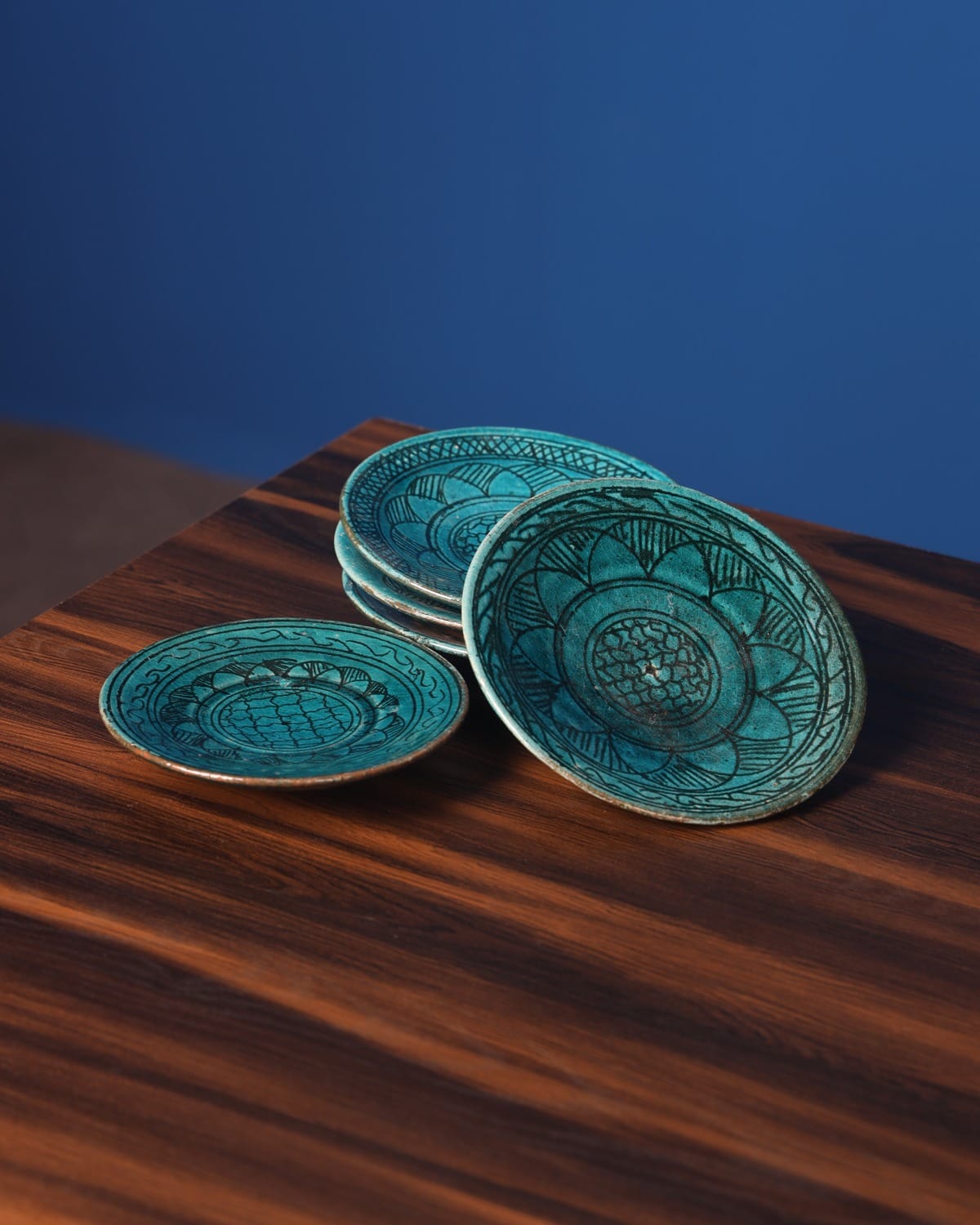 Handcrafted Mini Plate Set – 5 Clay Plates
