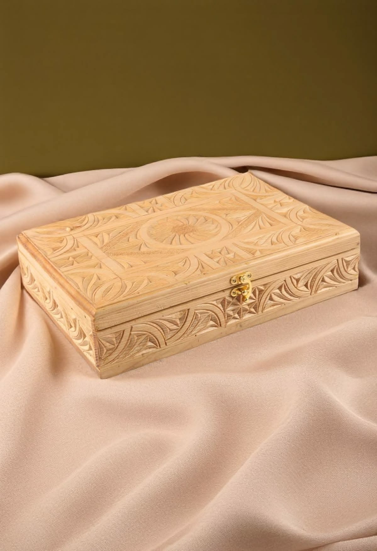 Jewelry Box With Fine Carvings Wooden Jewelry Box
