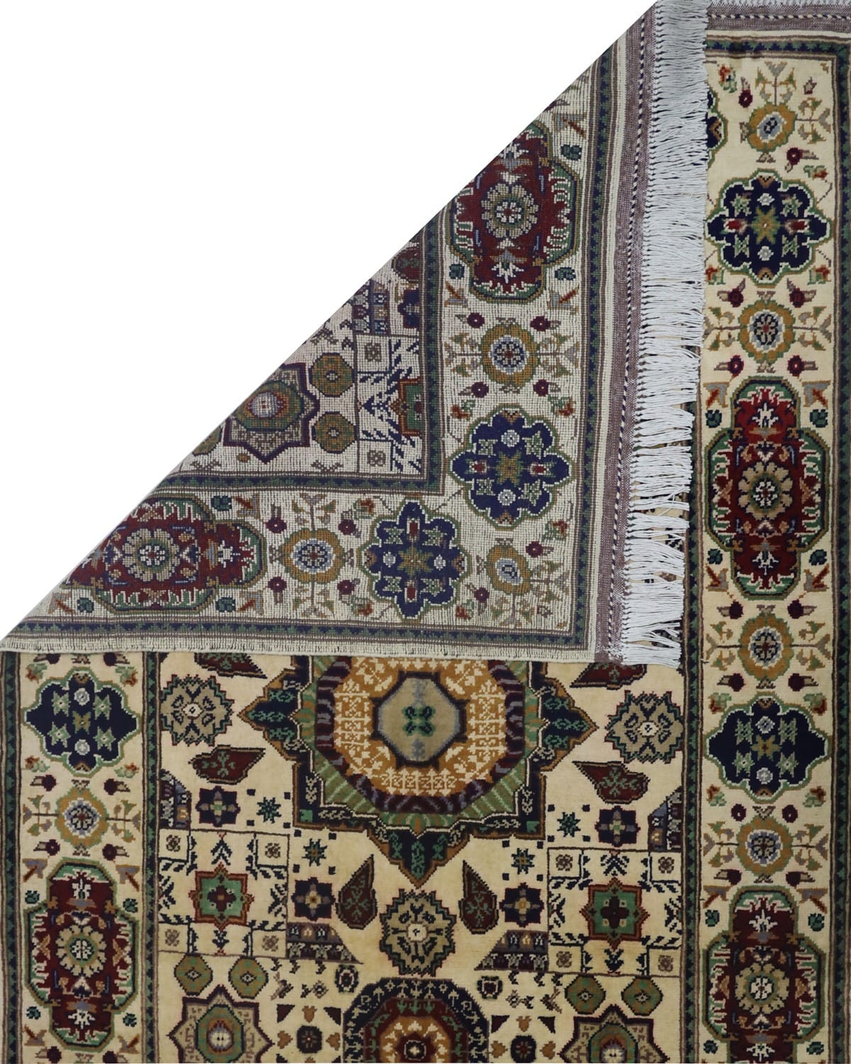 Turkmen Momlok Handwoven Wool Rug – 1x1.5 m