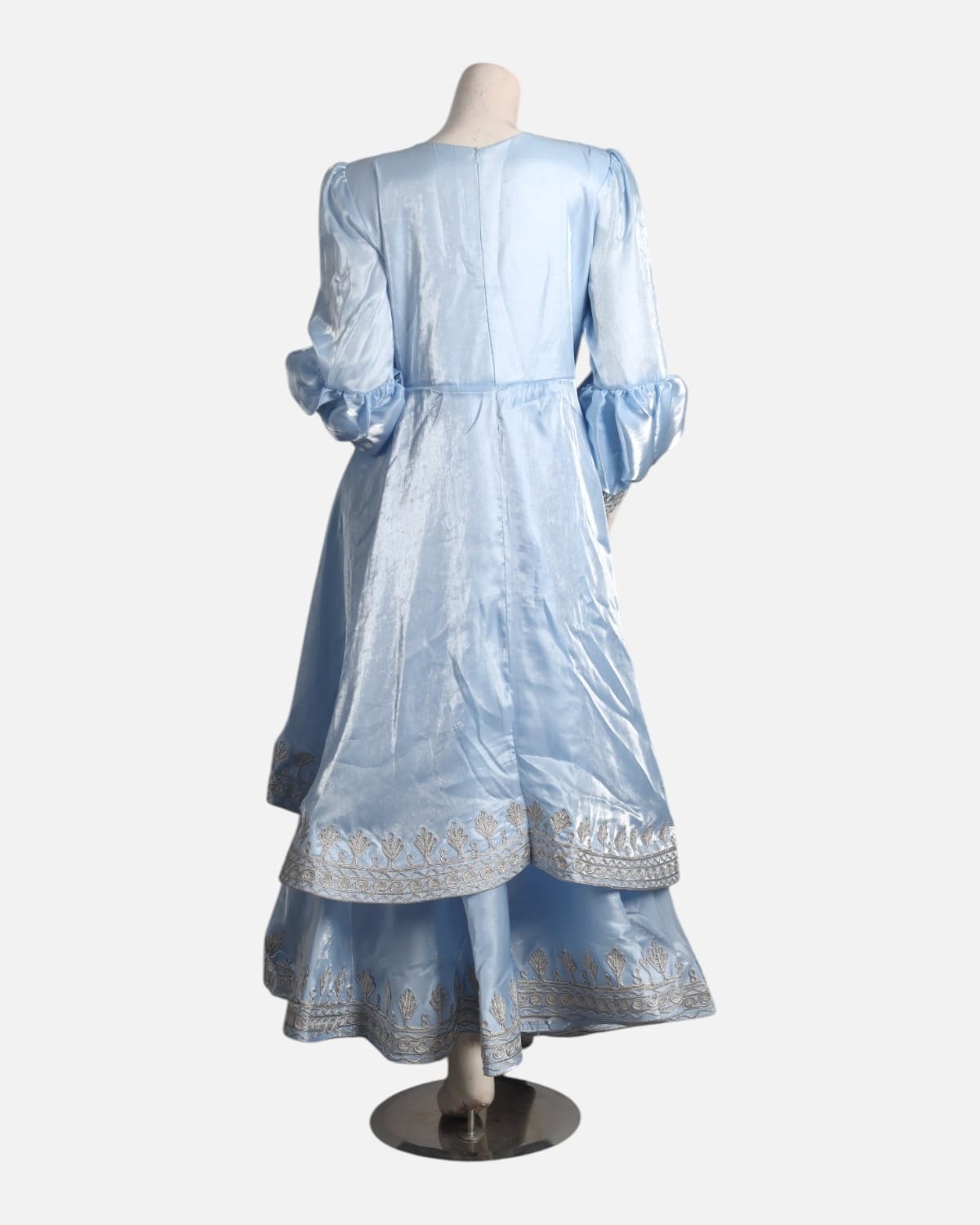 Pearl Blue Afghan Embroidered Dress