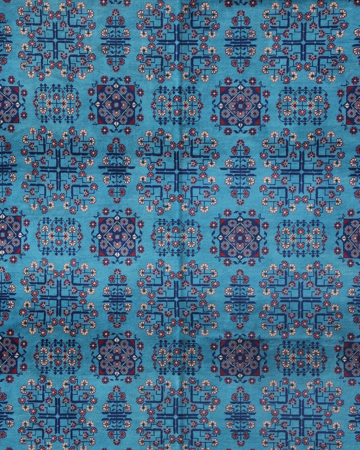 Bukhara Turkmen Wool Rug Turquoise Blue