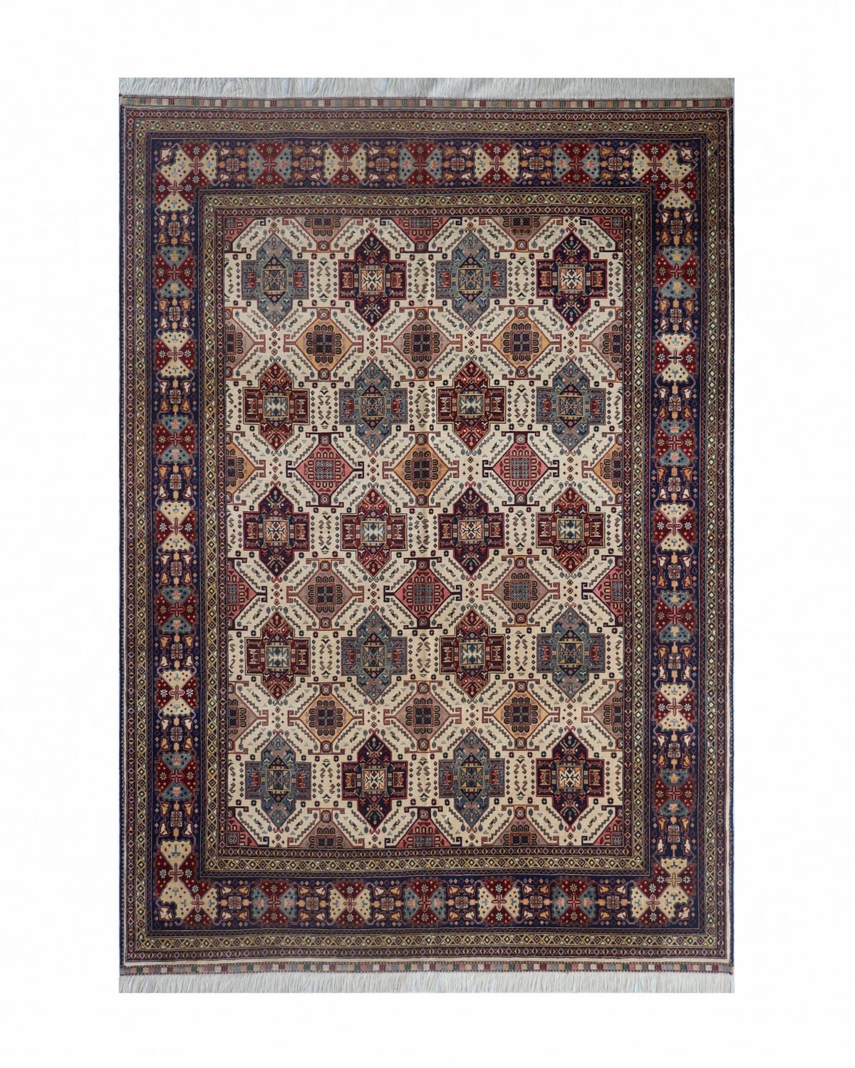 Aseel Herati Turkmen Wool Carpet