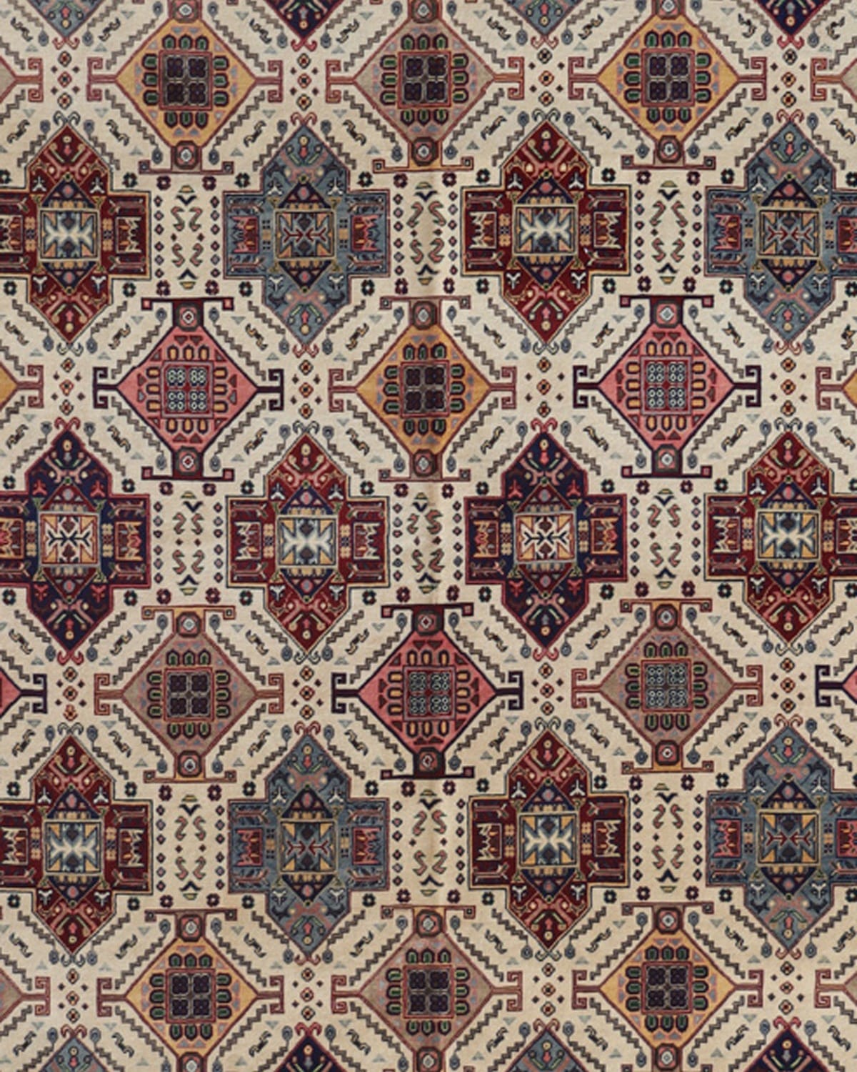 Aseel Herati Turkmen Wool Carpet