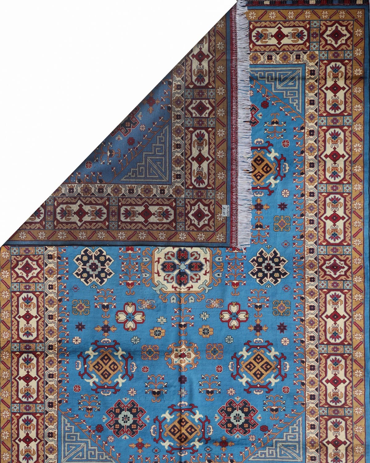 Aseel Blue Handmade Wool Rug